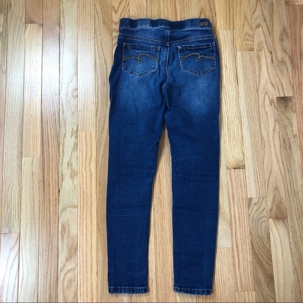 Justice GIRLS distressed bling jeans 12